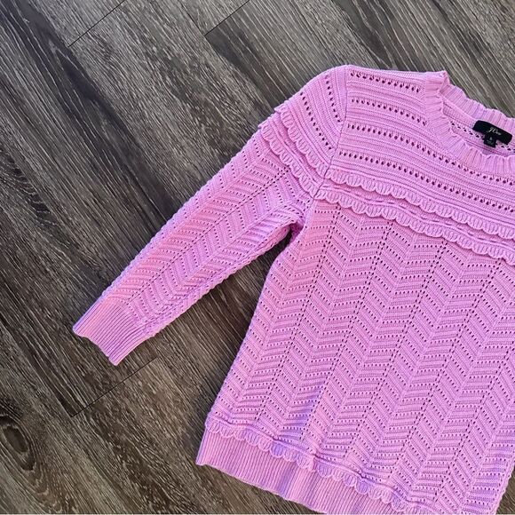 J. Crew Scalloped Pointelle Sweater - Picture 2 of 7